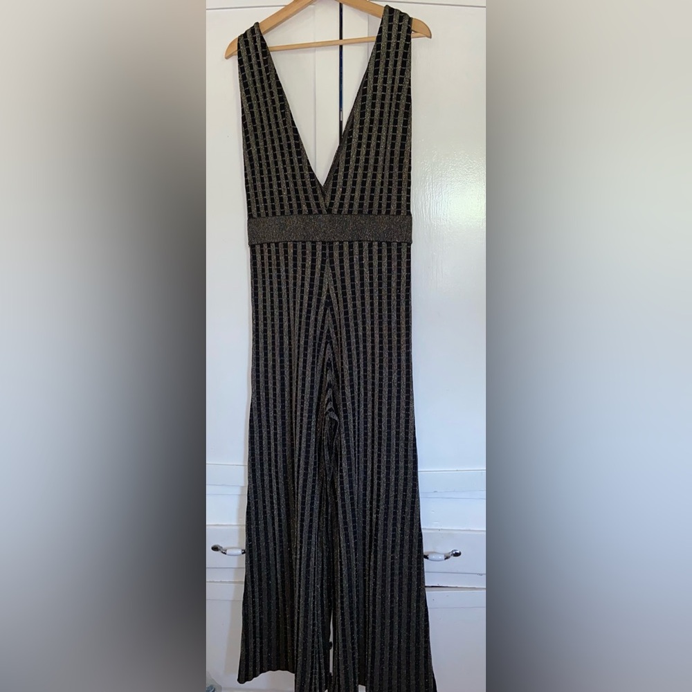 & Other Stories Black and Gray Striped Jumpsuit - Picture 5 of 9